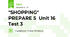"SHOPPING"   PREPARE 5  Unit 16   Test 3