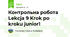 Контрольна робота Lekcja 9 Krok po kroku junior1