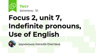 Focus 2, unit 7, Indefinite pronouns, Use of English