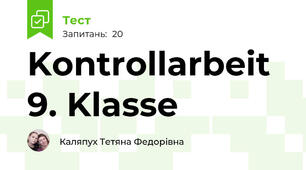 Kontrollarbeit 9. Klasse 