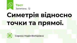 Симетрія відносно точки та прямої.
