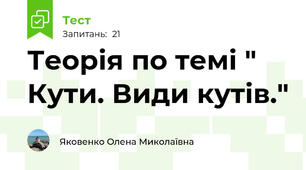 Теорія по темі " Кути. Види кутів."