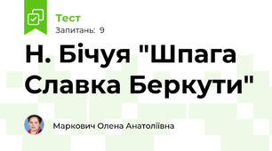 Н. Бічуя "Шпага Славка Беркути"