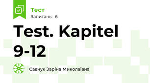 Test. Kapitel 9-12