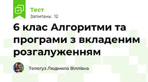 6 клас Алгоритми та програми з вкладеним розгалуженням 
