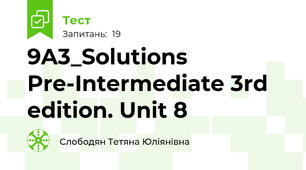 9A3_Solutions Pre-Intermediate 3rd edition. Unit 8 
