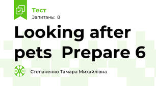 Looking after pets  Prepare 6