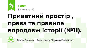Приватний простір , права та правила впродовж історії (№11).