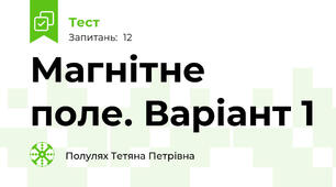 Магнітне поле. Варіант 1