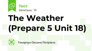 The Weather (Prepare 5 Unit 18)
