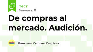De compras al mercado. Audición.  