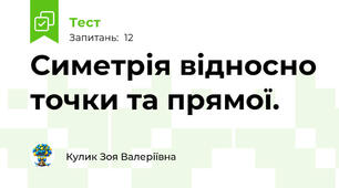 Симетрія відносно точки та прямої.