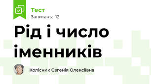 Рід і число іменників
