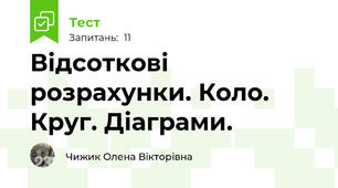 Відсоткові розрахунки. Коло. Круг. Діаграми.