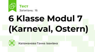 6 Klasse Modul 7 (Karneval, Ostern)
