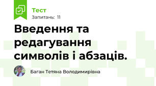 Введення та редагування символів і абзаців.
