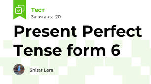  Present Perfect Tense form 6