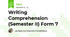 Writing Comprehension (Semester II) Form 7