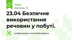 23.04 Безпечне використання речовин у побуті.