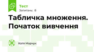 Табличка множення. Початок вивчення