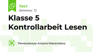 Klasse 5 Kontrollarbeit Lesen