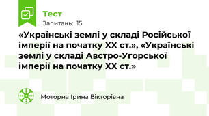 «Українські землі у складі Російської імперії на початку ХХ ст.», «Українські землі у складі Австро-Угорської імперії на початку ХХ ст.»