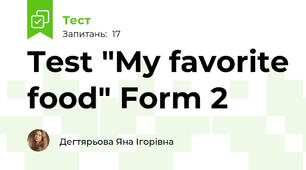 Test "My favorite food" Form 2