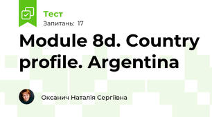 Module 8d. Country profile. Argentina