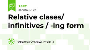 Relative clases/ infinitives / -ing form