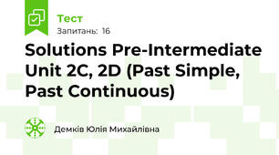 Solutions Pre-Intermediate Unit 2C, 2D (Past Simple, Past Continuous)