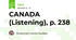 CANADA (Listening), p. 238
