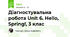 Діагностувальна робота Unit 6. Hello, Spring!, 3 клас