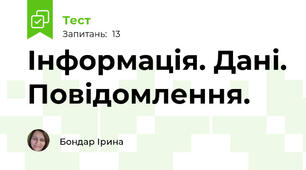 Інформація. Дані. Повідомлення.