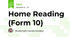 Home Reading (Form 10)