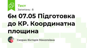 6м 07.05 Підготовка до КР. Координатна площина