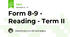 Form 8-9 - Reading - Term II