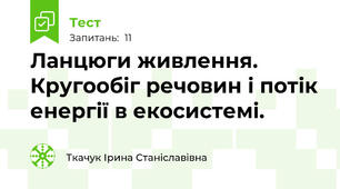 Ланцюги живлення. Кругообіг речовин і потік енергії в екосистемі.