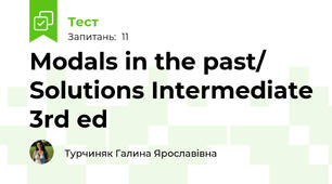 Modals in the past/ Solutions Intermediate 3rd ed