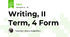 Writing, II Term, 4 Form