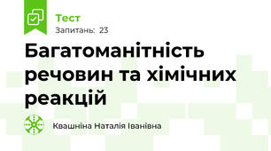  Багатоманітність речовин та хімічних реакцій