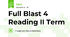 Full Blast 4 Reading II Term