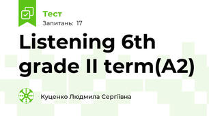  Listening 6th grade II term(A2)