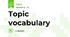 Topic vocabulary