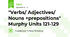 "Verbs/ Adjectives/ Nouns +prepositions" Murphy Units 121-129