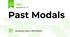 Past Modals