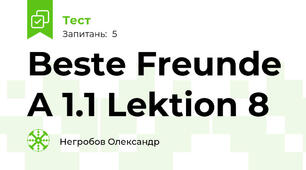 Beste Freunde A 1.1 Lektion 8