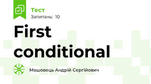 First conditional
