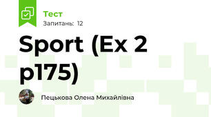 Sport (Ex 2 p175)