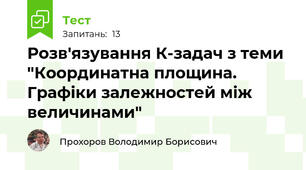 Розв'язування К-задач з теми "Координатна площина. Графіки залежностей між величинами"
