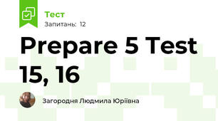    Prepare 5 Test 15, 16
